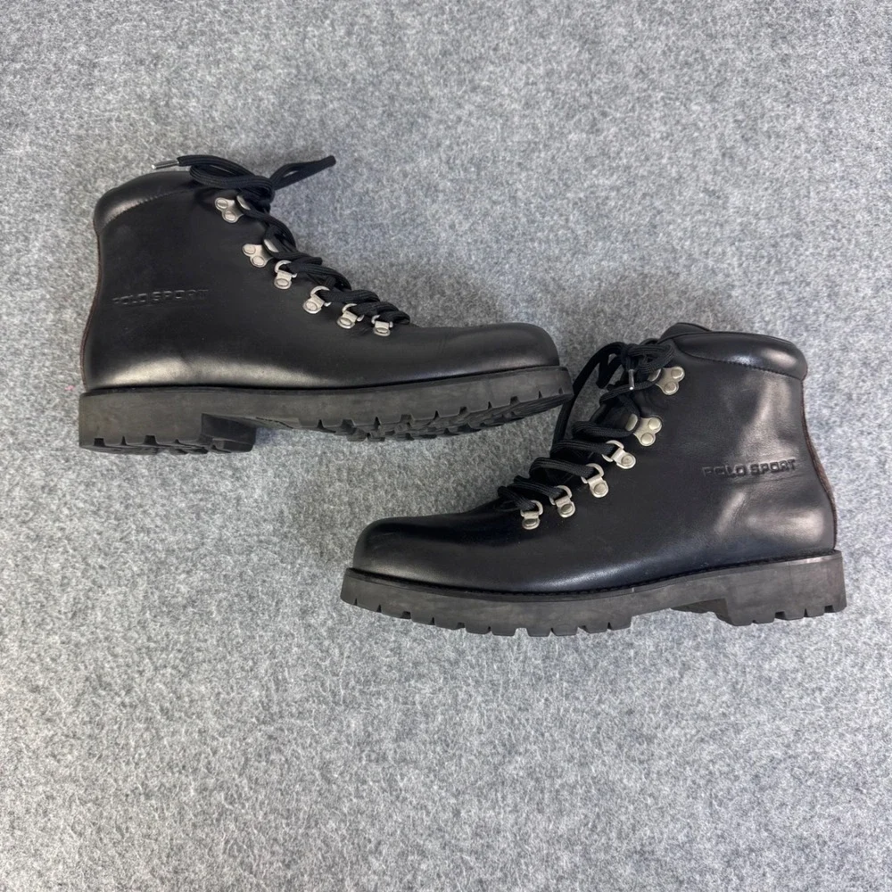 Vintage Polo Sport Ralph Lauren Acworth Calf Leather Hiking Boots Men's 11